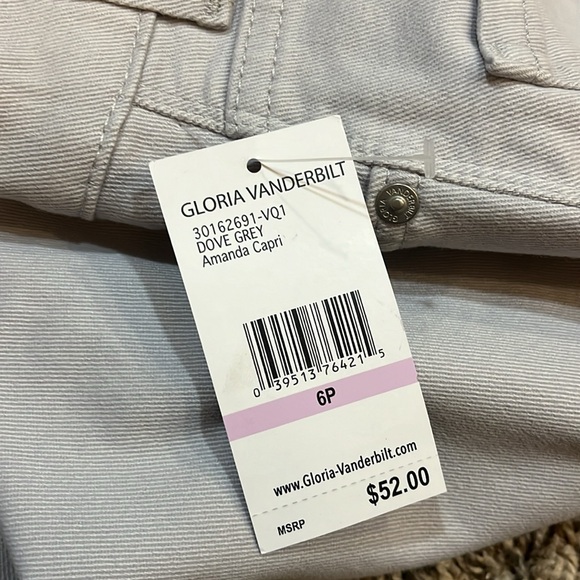 NWT GLORIA VANDERBILT capri - Picture 4 of 7